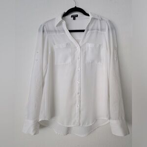 Express White Button Down Shirt